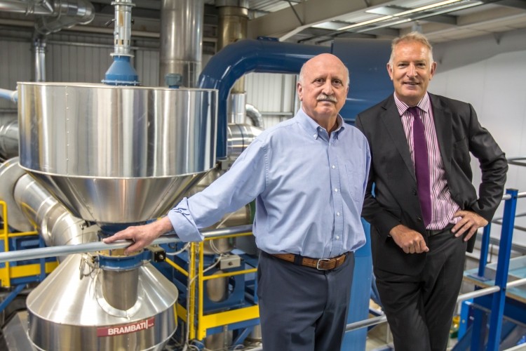 Drury Tea and Coffee ceo Dino Olmi and Lloyds relationship manager Andrew Watts  