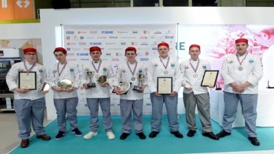 The finalists of this year's NFMFT Premier Young Butcher Competition